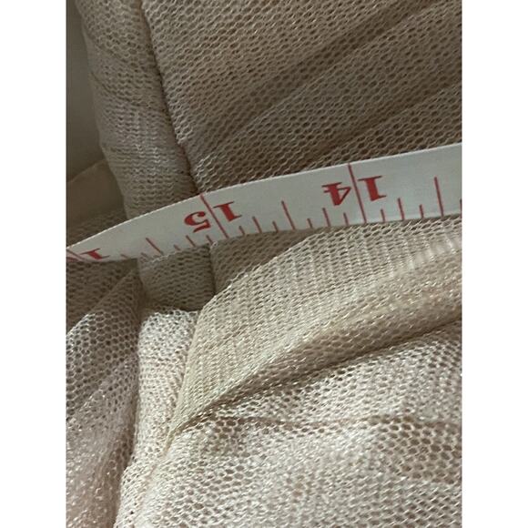 White By Vera Wang Blush Pink Strapless Bobbin Net Bridesmaid Dress Gown 10 Long - Picture 13 of 13